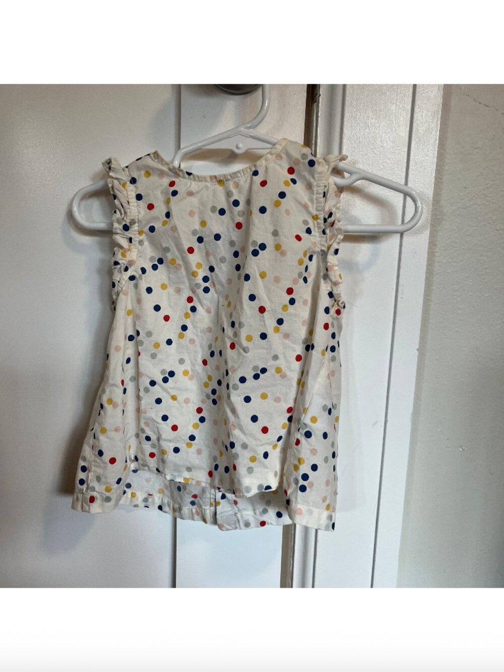 Petit Bateau multicolor polka dot sleeveless shirt 18 month